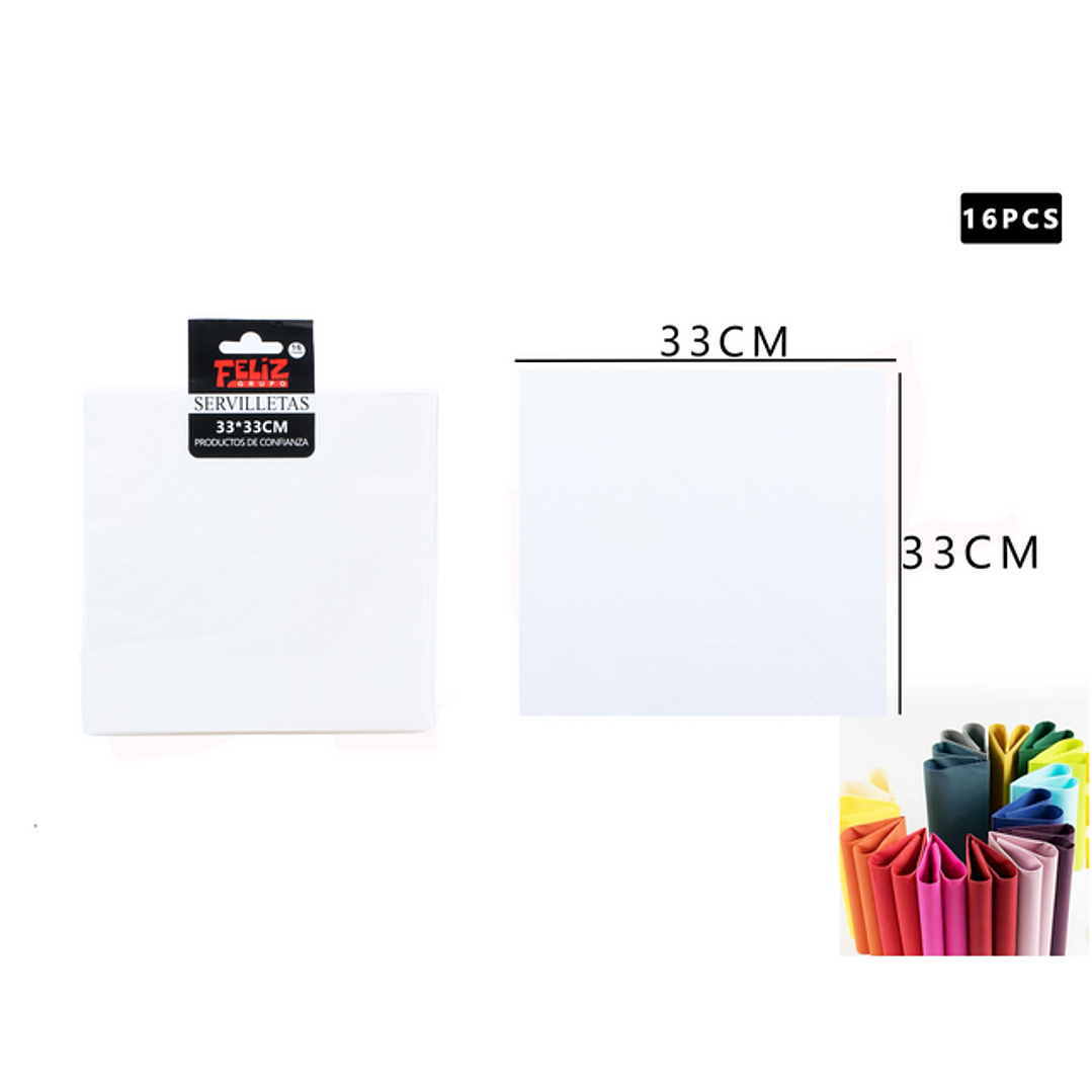 Servilleta Blanco 16Pcs 1