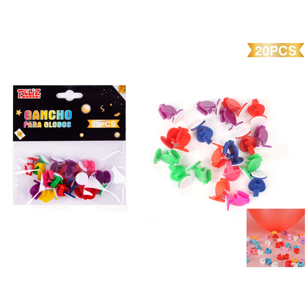 Gancho Para Globos Colores 20 pcs 1
