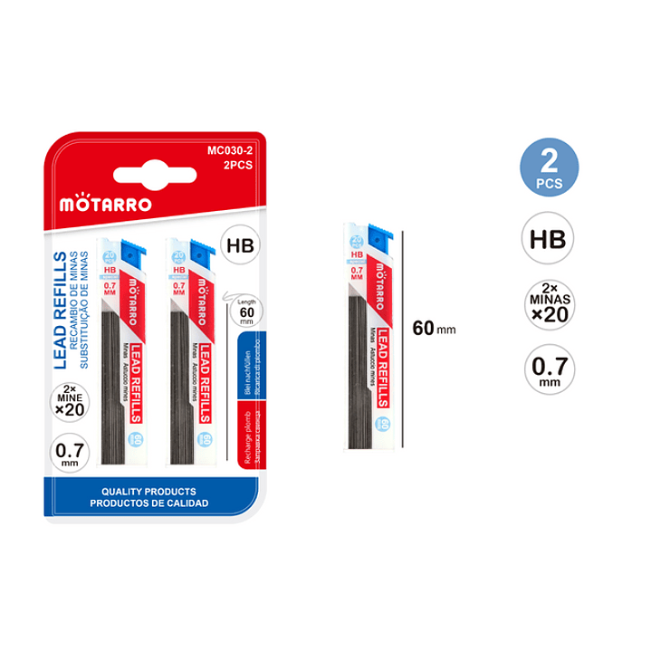 Minas HB 0.7 mm 2pcs 1