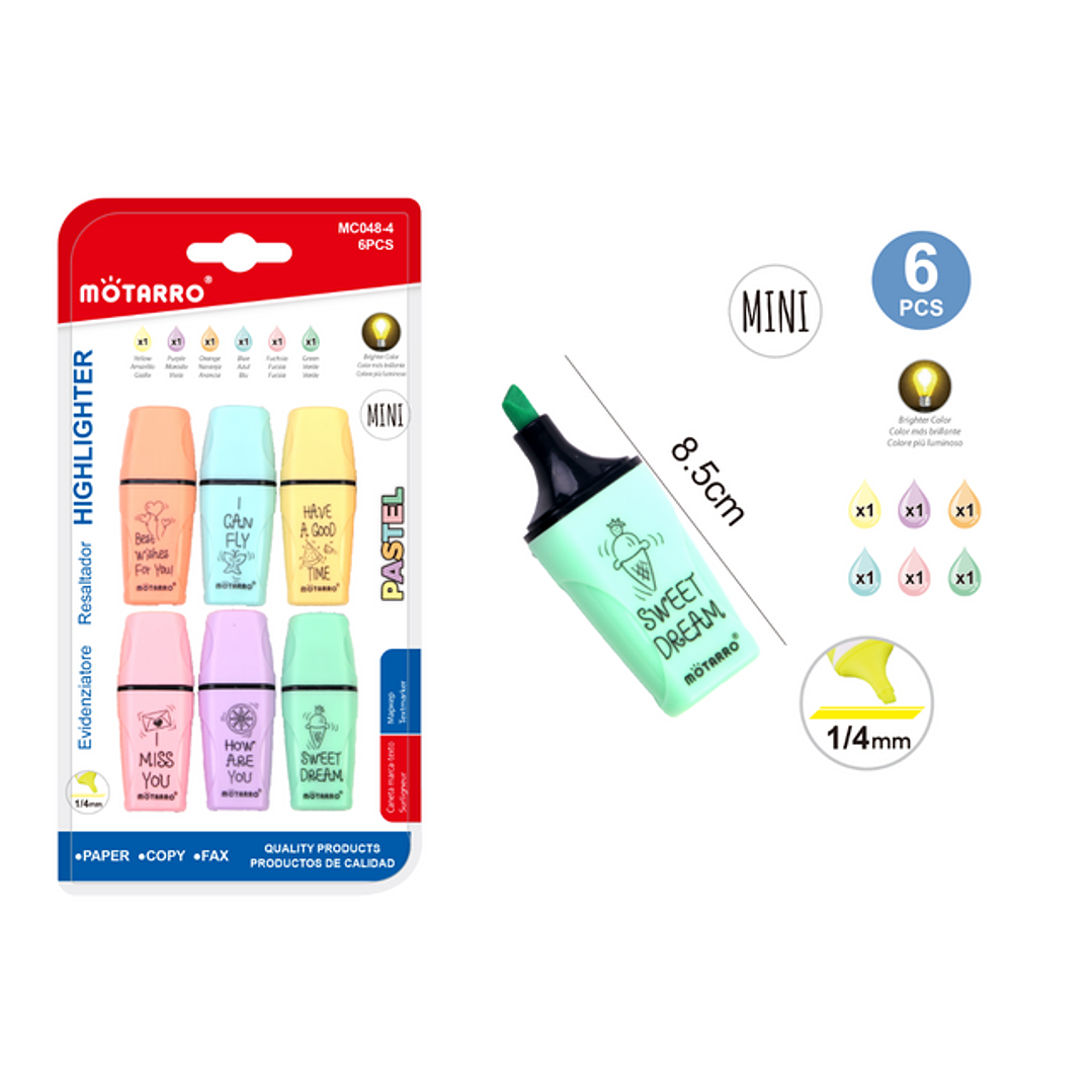 6 Pcs Set destacatores 1