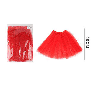 Tutu Rojo con Glitter 40Cm