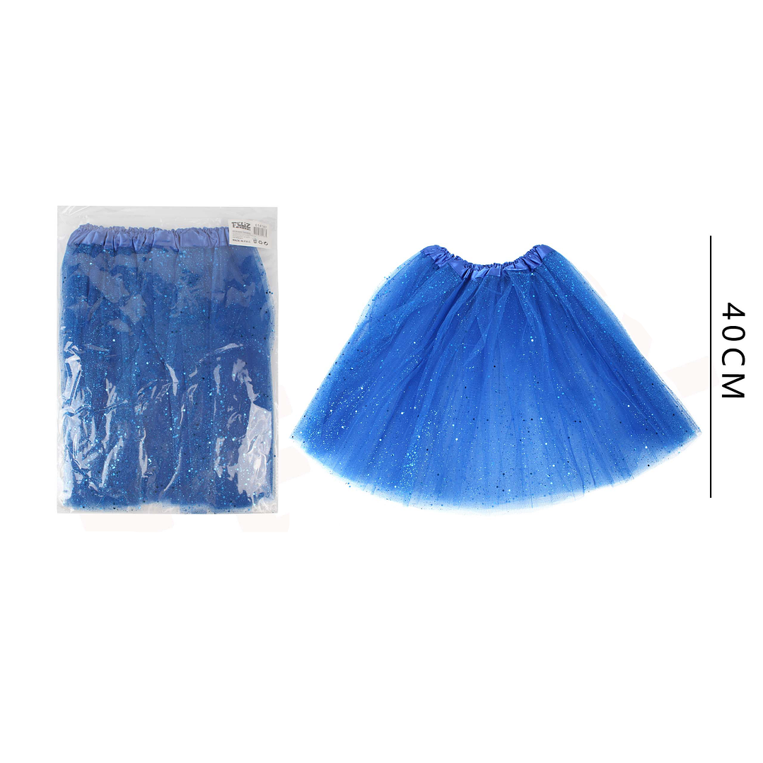 Tutu Azul con Glitter 40Cm 1