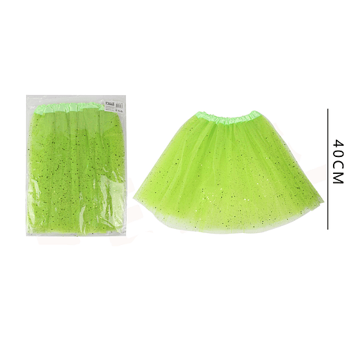 Tutu Verde con Glitter 40Cm