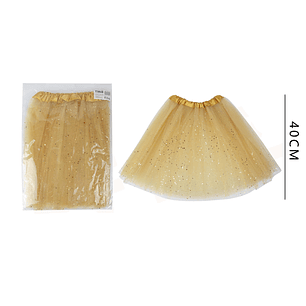 Tutu Dorado con Glitter 40Cm