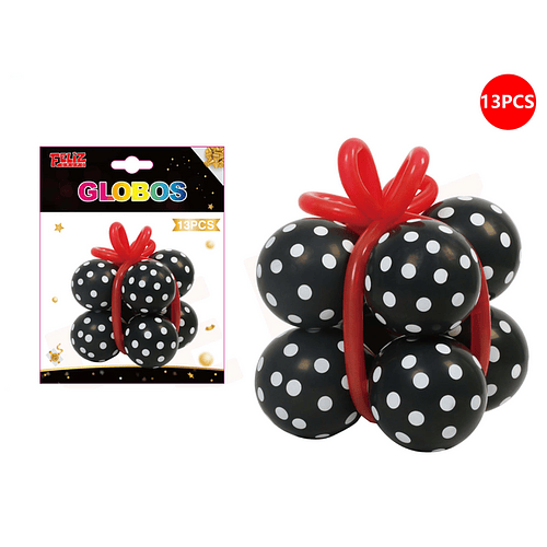 Set Globos Regalo Negro 13 pcs