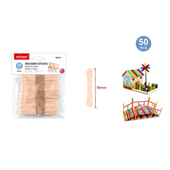 Palito Manualidad Forma 94 Mm 50 Pcs 1