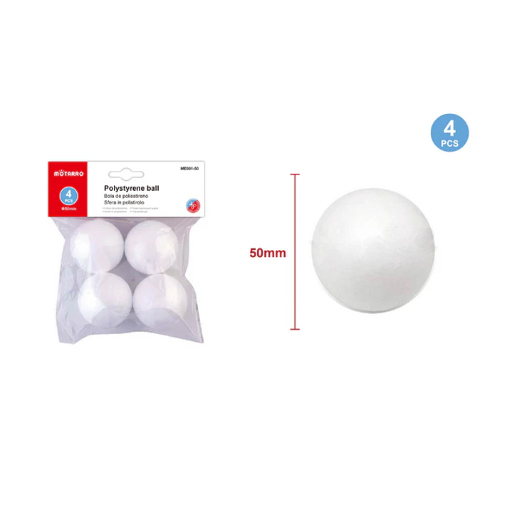 Pelotas de Plumavit 50 mm 4 pcs 1