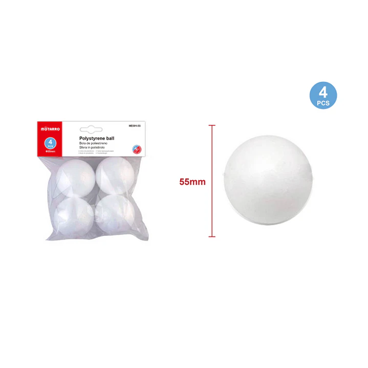 Pelotas de Plumavit 55 mm 4 pcs 1