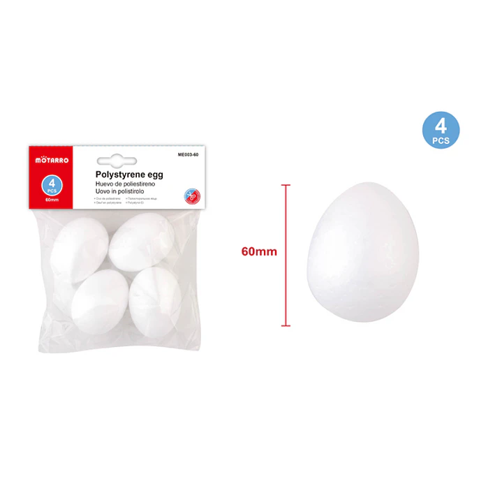 Huevo de Plumavit 60 mm 4 pcs 1