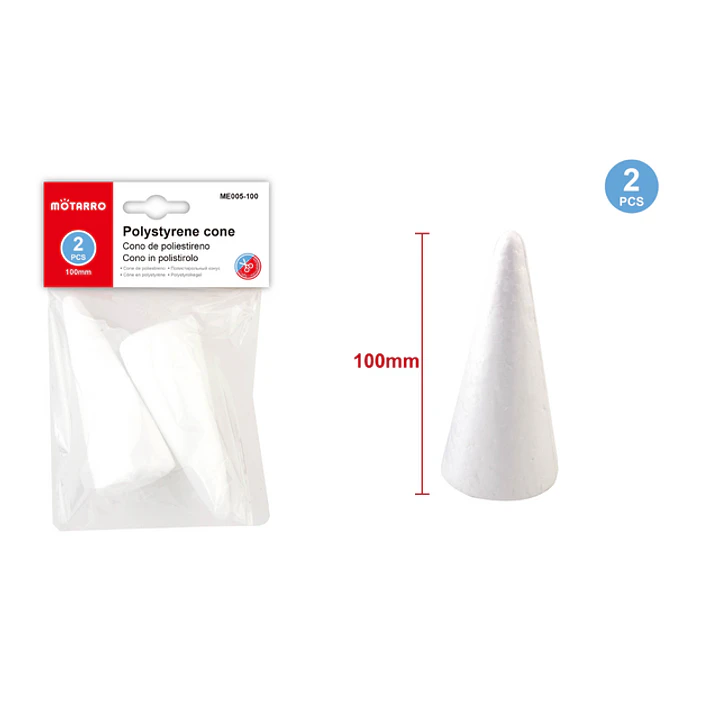 Cono de Plumavit 100 mm 2 pcs 1