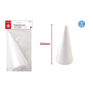 Cono de Plumavit 250 mm 1 pc