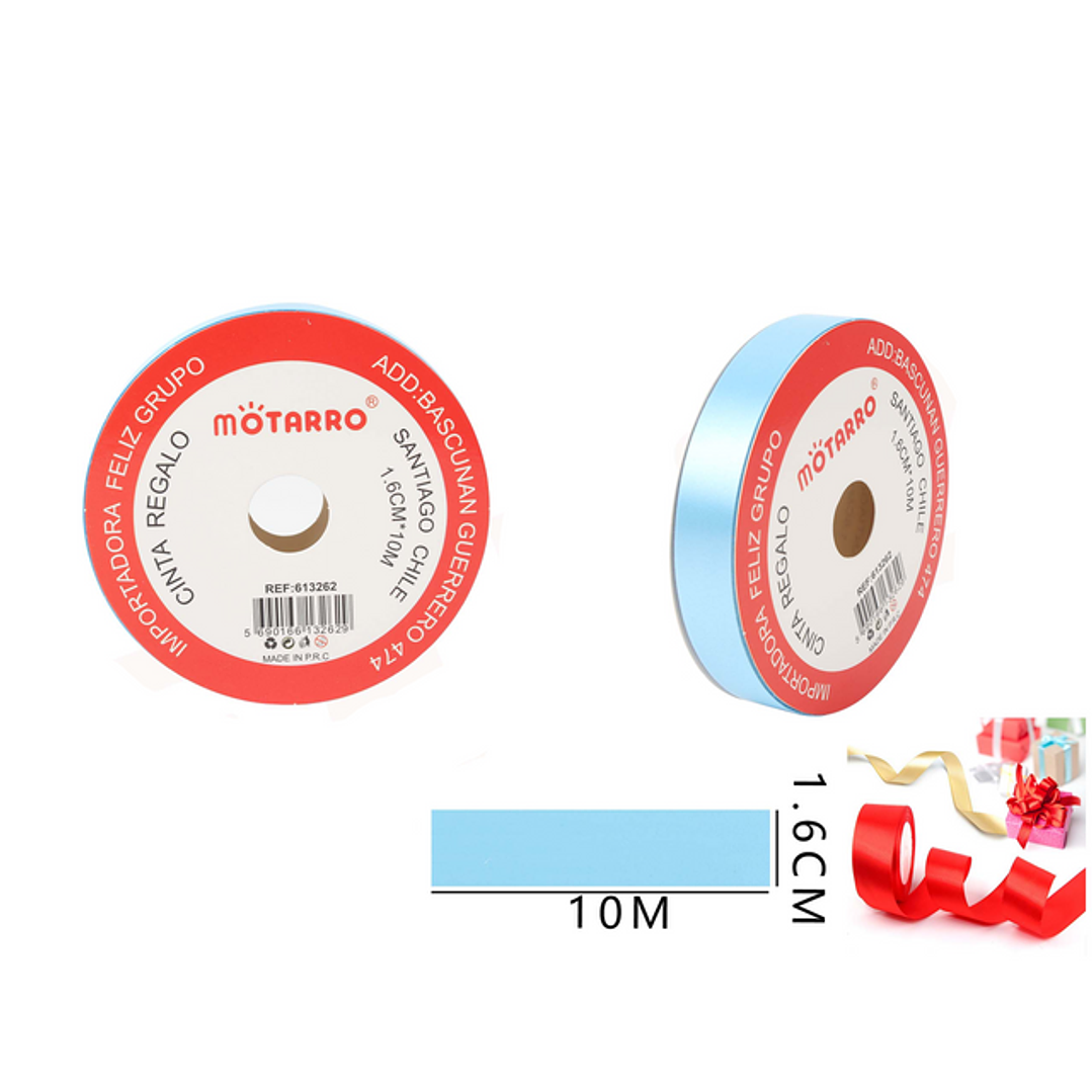 Cinta Regalo Celeste 1.6Cm*10M 1