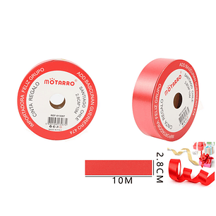 Cinta Regalo Rojo 2.8Cmx10M