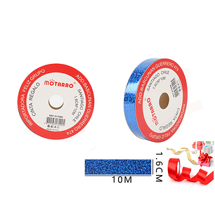 Cinta Regalo Azul Glitter 1.6Cm*10M