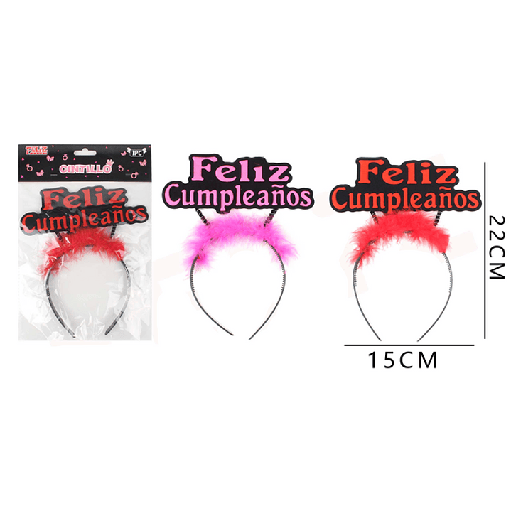 Cintillo Cumpleaños con Frase 15*22Cm 1