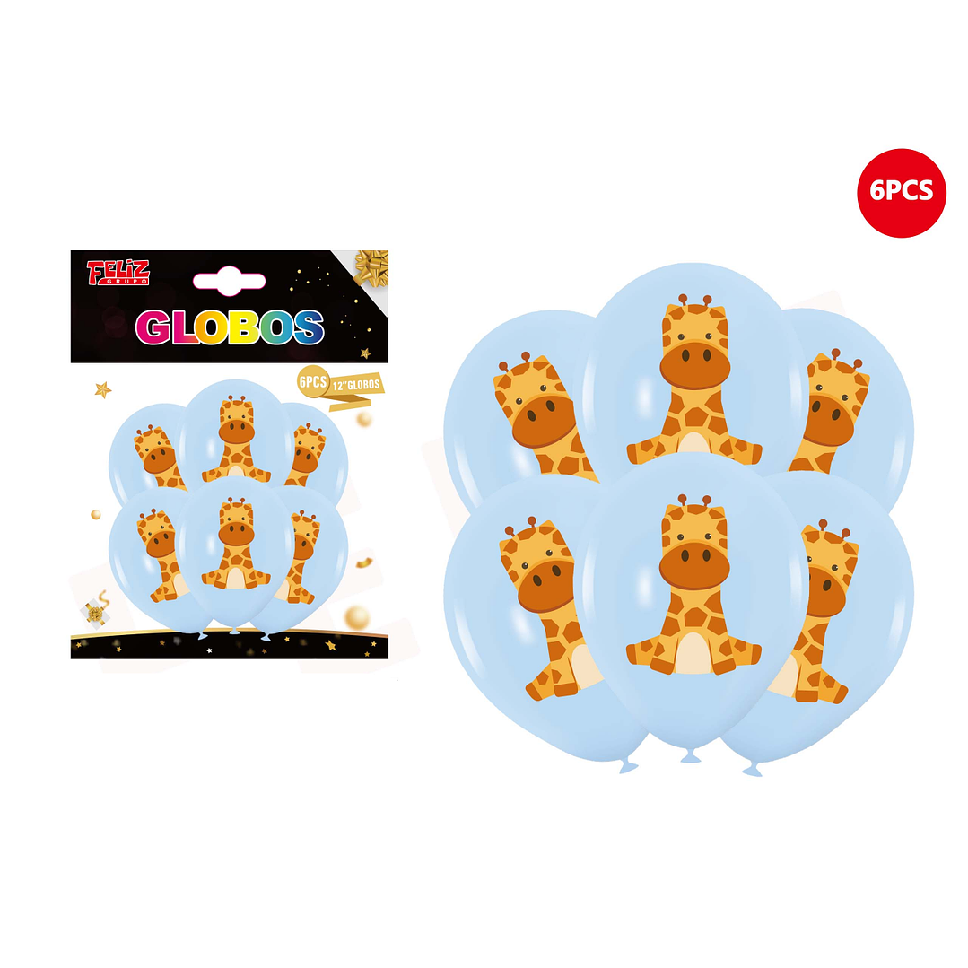 Set Globos Jirafa 6 pcs 1
