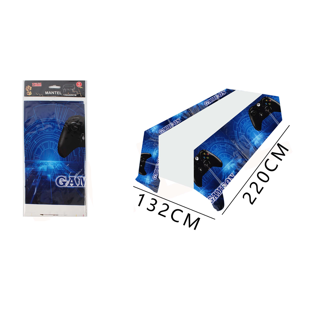Mantel Plástico Diseño Video Juegos 132x220cm 1