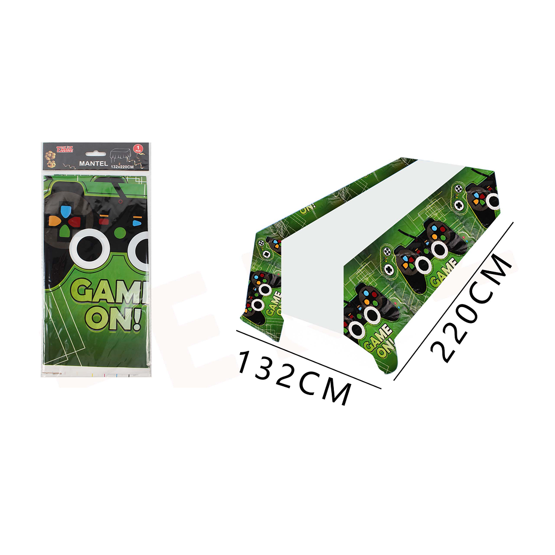 Mantel Plástico Diseño Gamer 132x220cm 1
