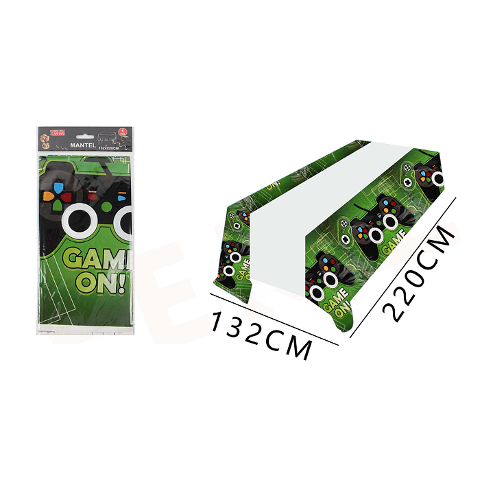 Mantel Plástico Diseño Gamer 132x220cm 1