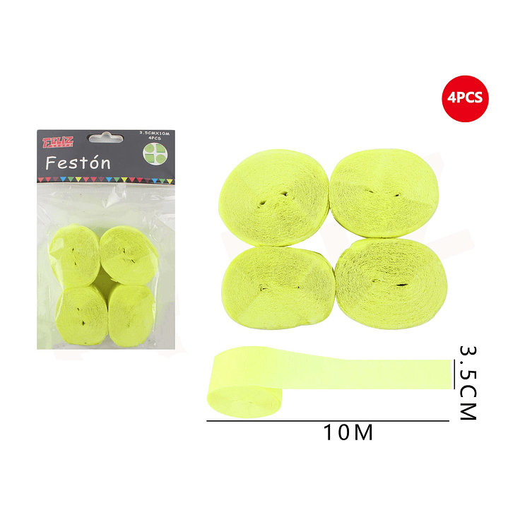 Serpentina Verde 3.5 cmx10 m 4 pcs 1