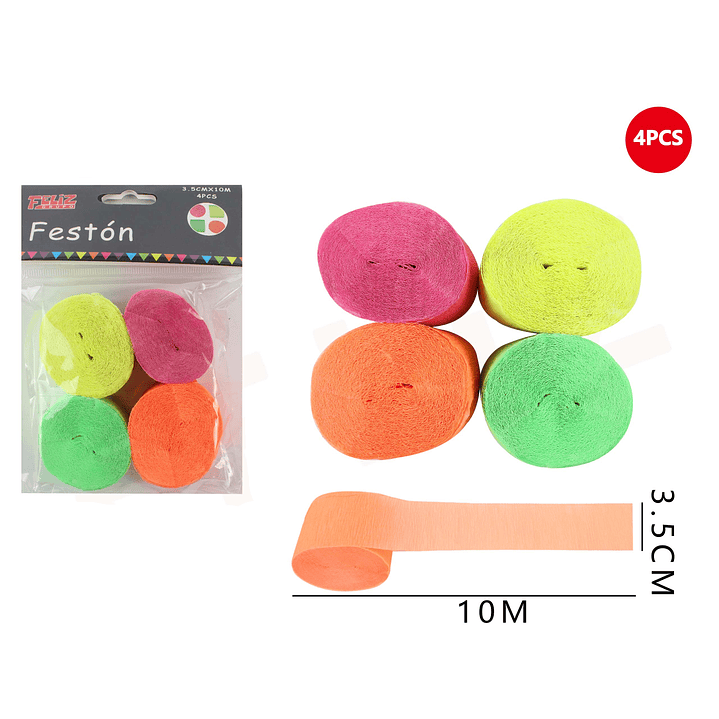 Serpentina multicolor 3.5 cmx10 m 4 pcs 1