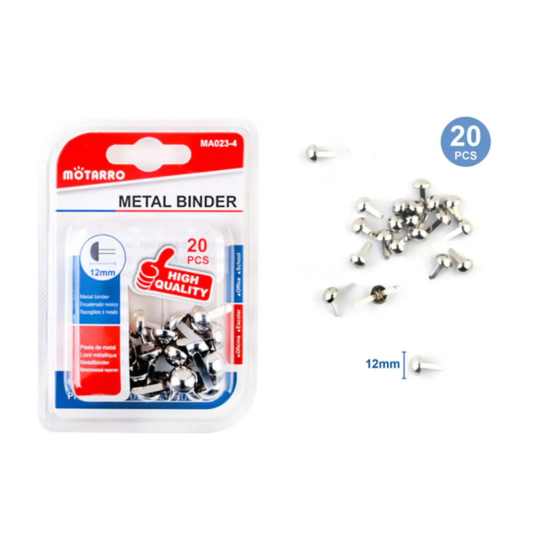 Chinche Mariposa Plateado 12 mm 20 pcs 1