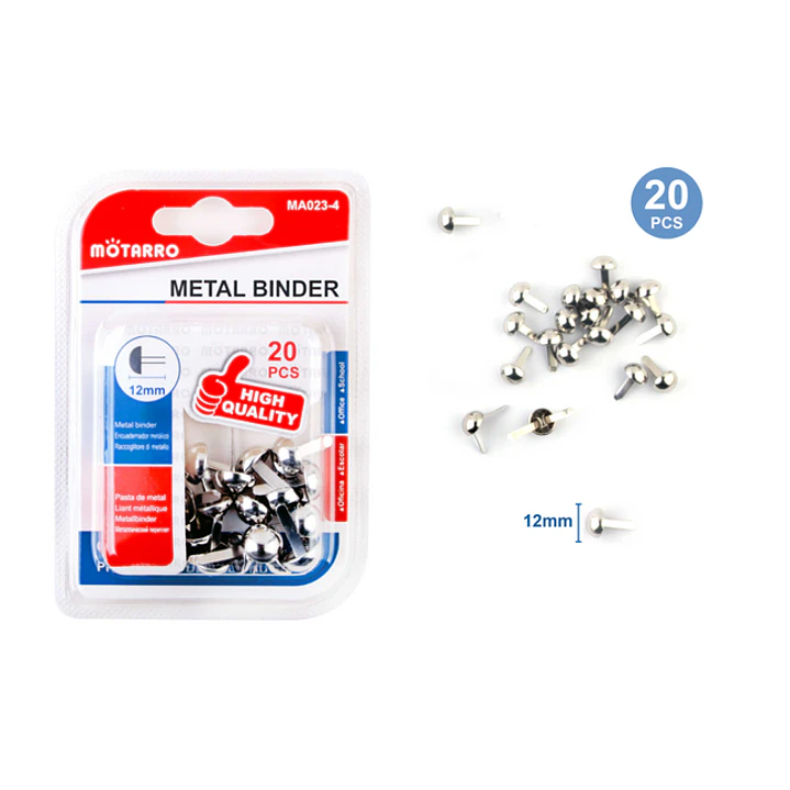 Chinche Mariposa Plateado 12 mm 20 pcs 1