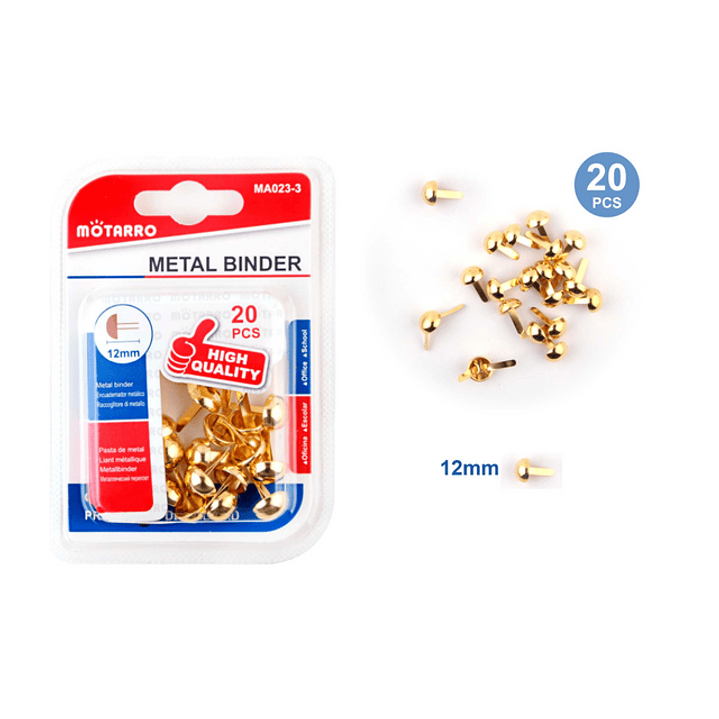 Chinche Mariposa Dorado 12 mm 20 pcs 1