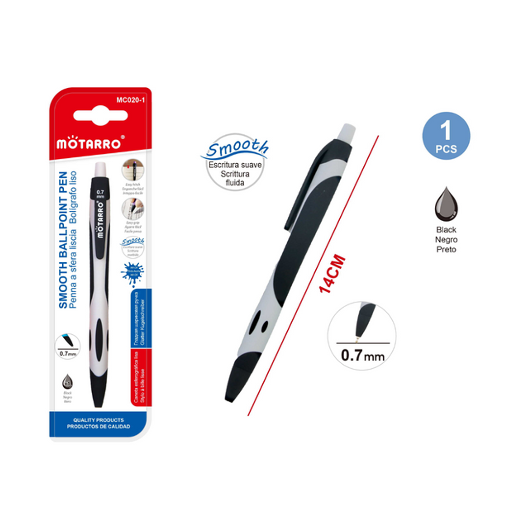 Bolígrafo 0,7mm Negro 1