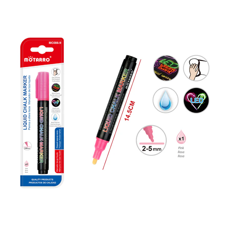 Pulmón Tiza Liquida Rosado 5mm 1