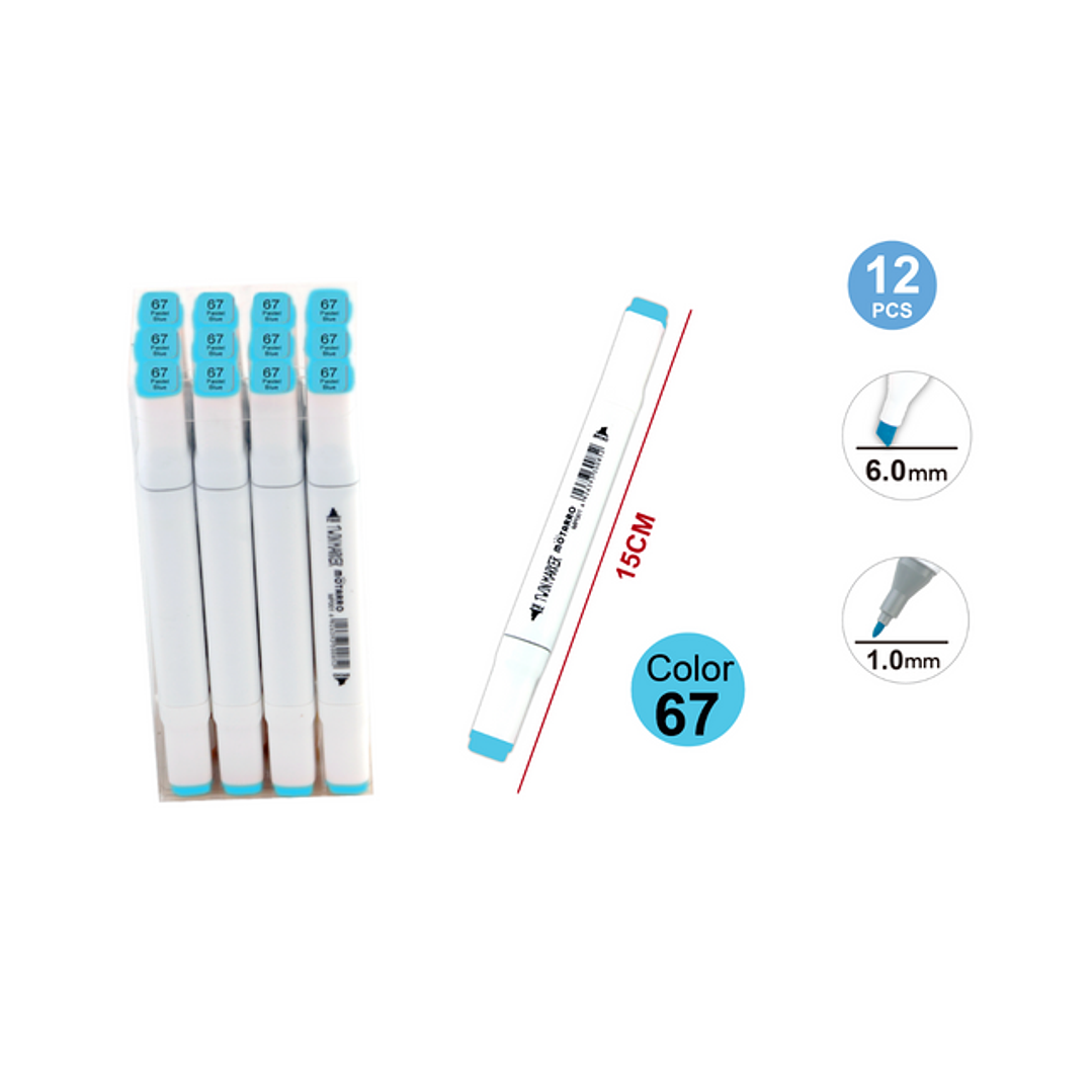 Marcador Doble Punta Calipso 1/6mm 1