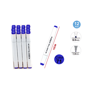 Marcador Doble Punta Morado 1/6mm