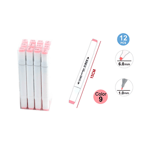 Marcador Doble Punta Salmón 1/6mm