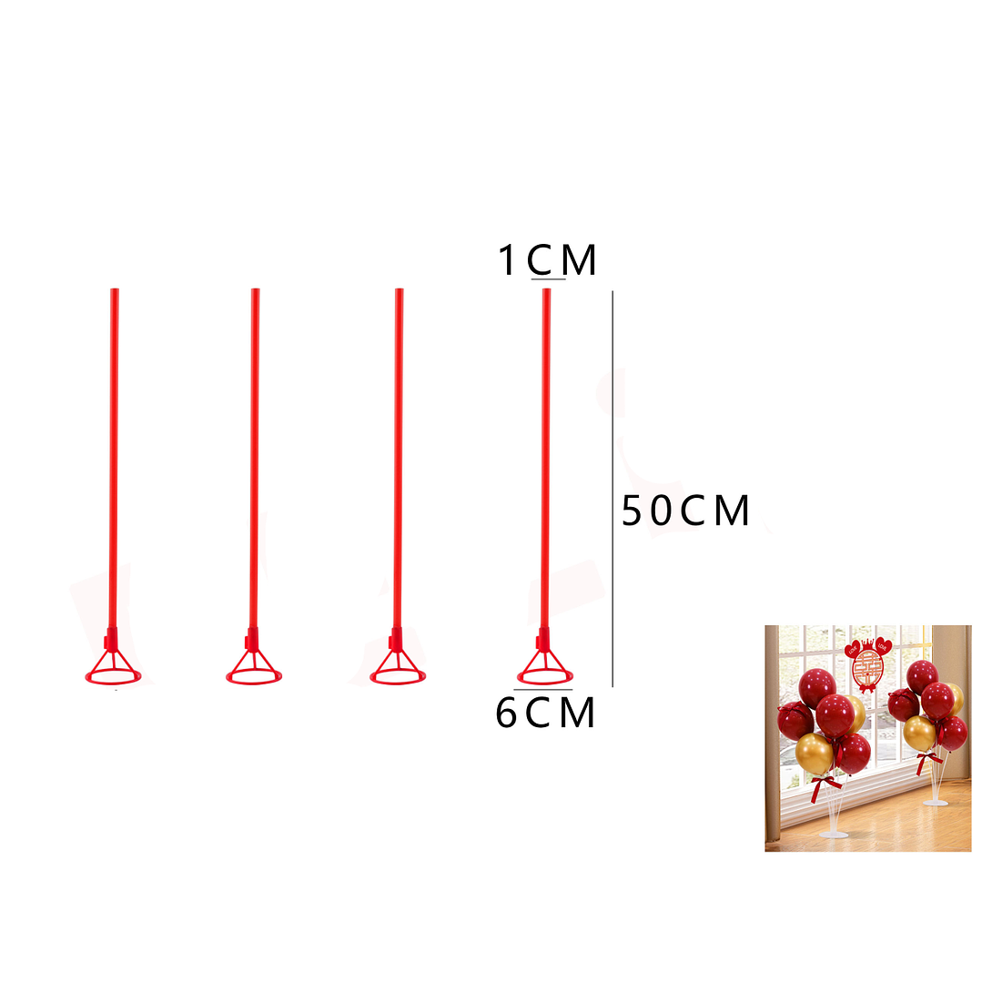 Varilla de Globo Rojo 50 cm 1