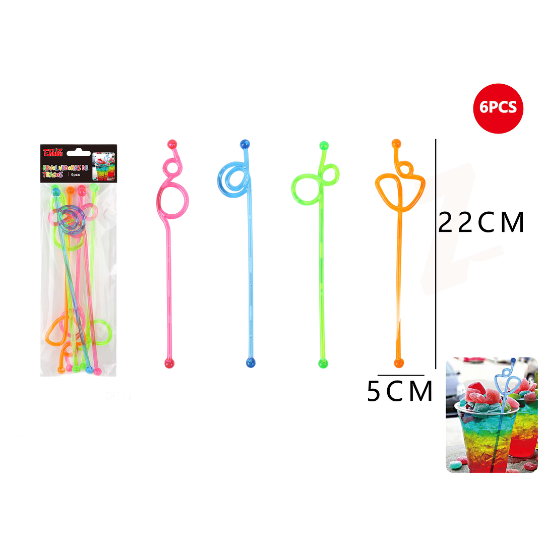 Revolvedor de Trago de Figuras 6 pcs 1