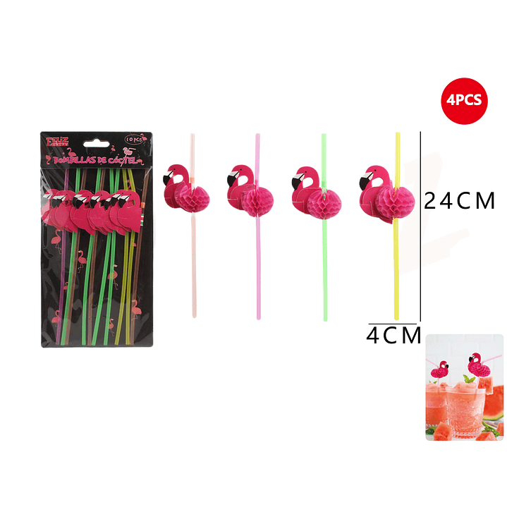 Bombilla con Flamenco 4pcs 1