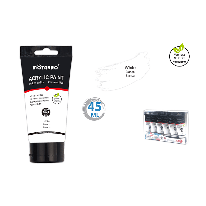 Pintura Acrílica Blanco 45 ML 1