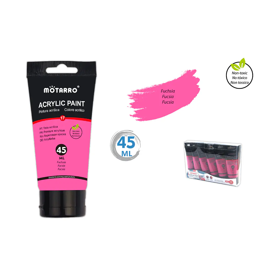 Pintura Acrílica Fucsia 45 ML 1