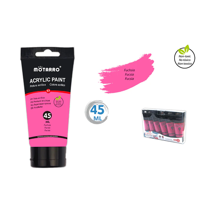 Pintura Acrílica Fucsia 45 ML 1