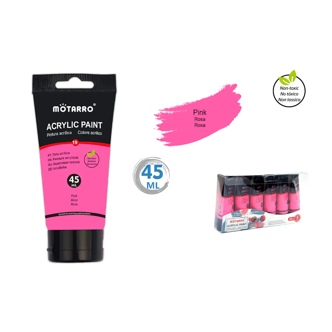 Pintura Acrílica Rosa 45 ML 1