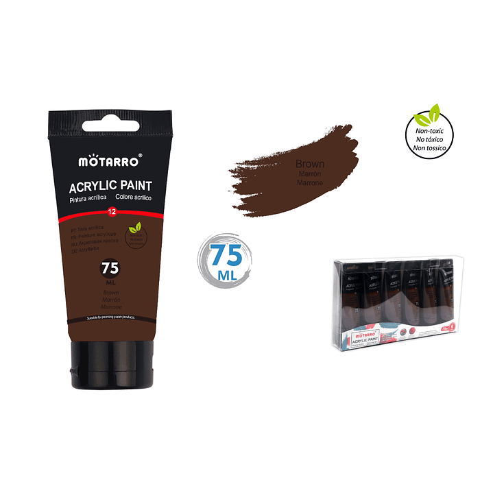 Pintura Acrílica Marrón 75 ML 1