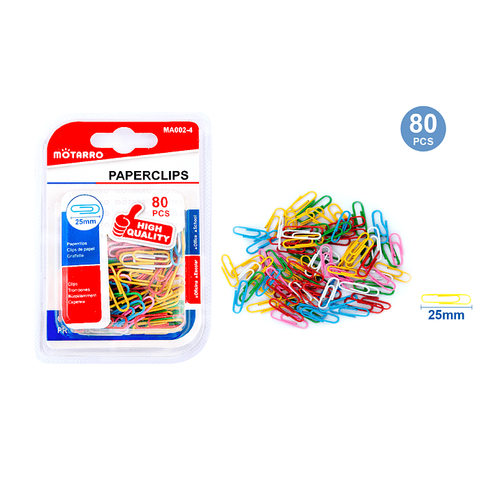 Clips Multicolor 80 pcs 1