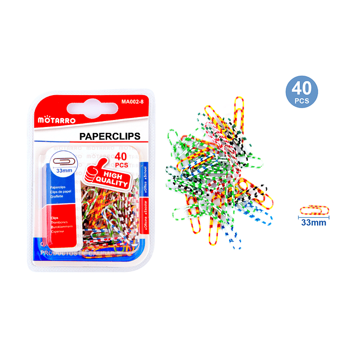 Clips De Papel 40 Pcs 1