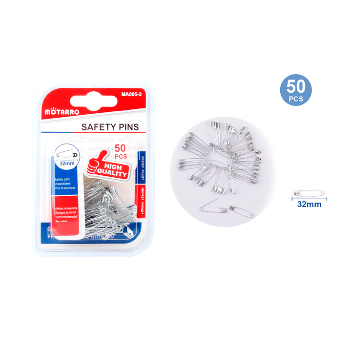 Alfiler De Gancho Plateado 50 Pcs 1