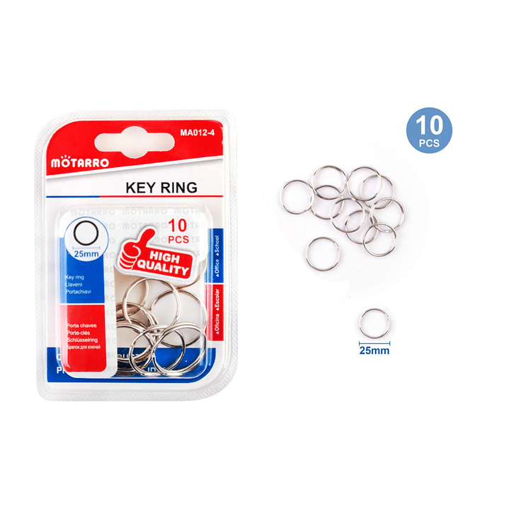 Llavero Argolla lisa 2.5 cm 10 pcs 1