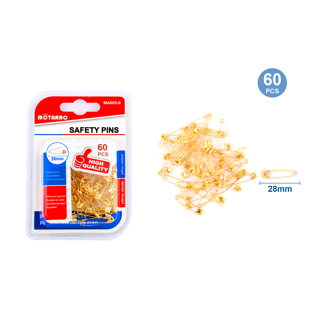 Alfiler De Gancho Dorado 60 Pcs 1