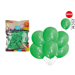 Globos Verde Oscuro 25 Cm 50 Pcs