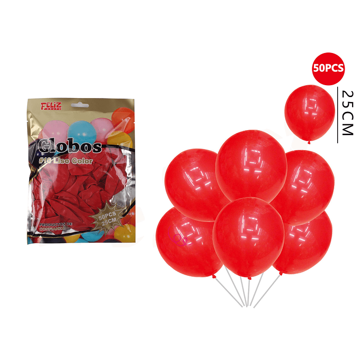 Globos Rojo 25cm 50pcs 1