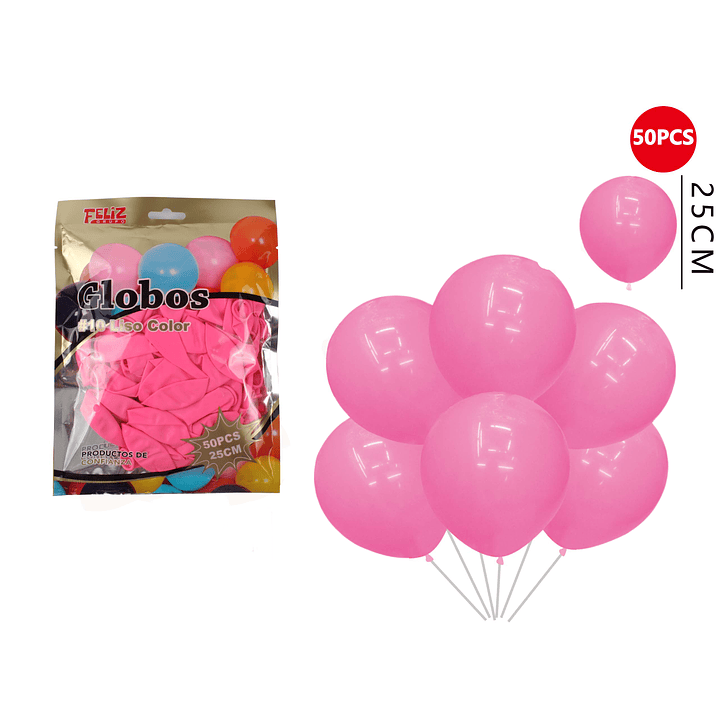 Globos Fucsia 25cm 50pcs 1