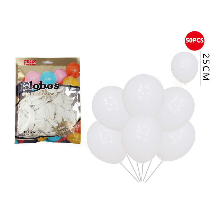 Globos Blanco 50pcs 1
